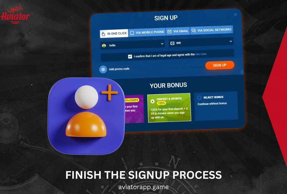 finish the signup process