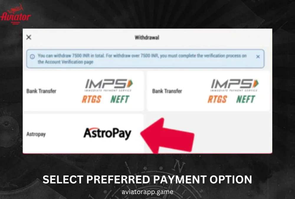 Select preferred payment option