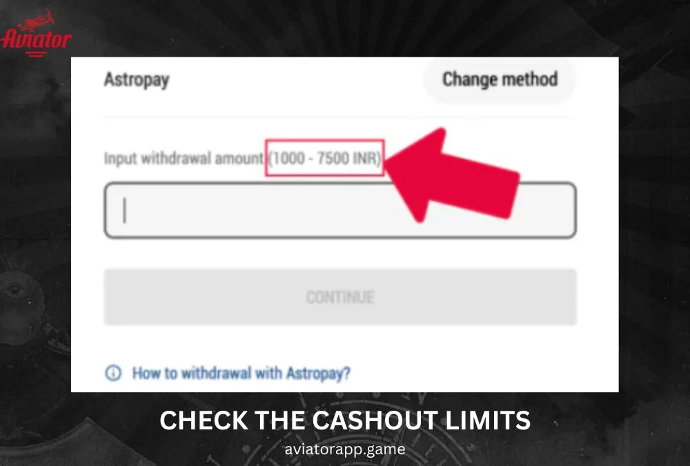 check the cashout limits