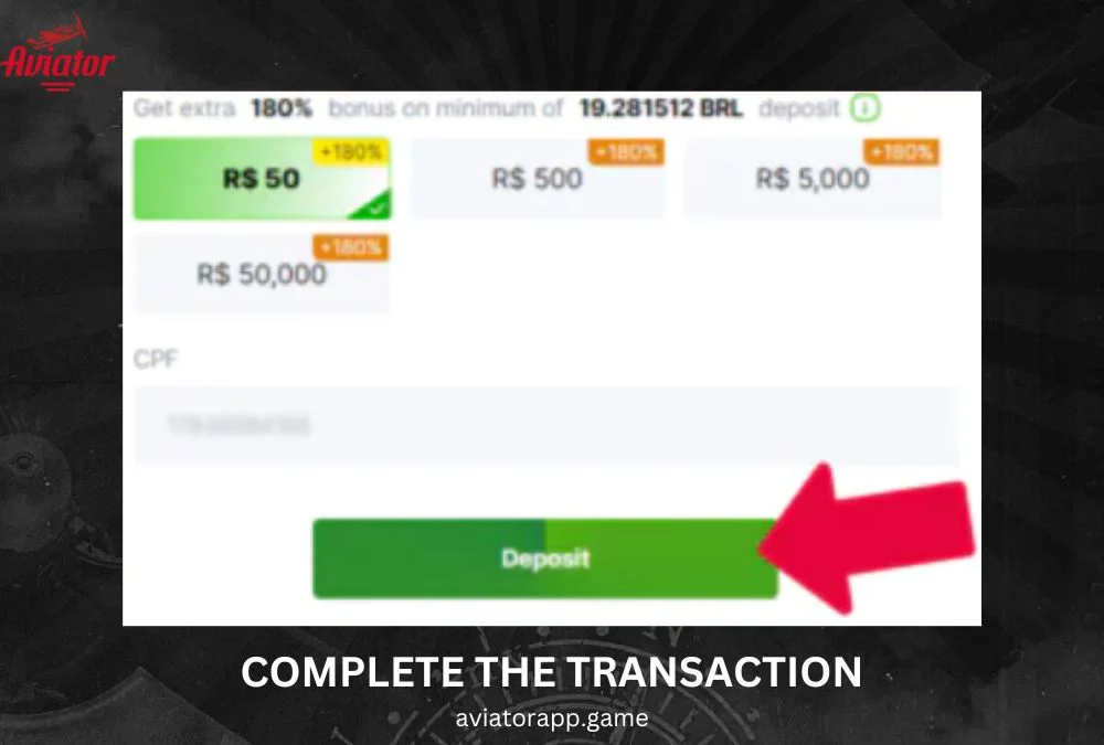 complete the transaction