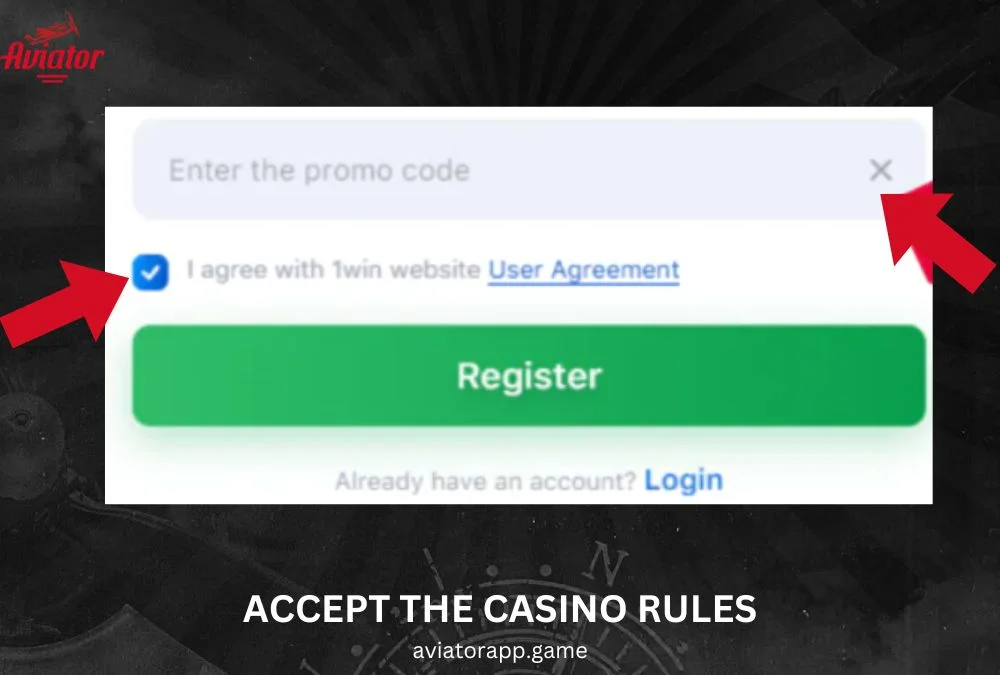 Accept the casino terms